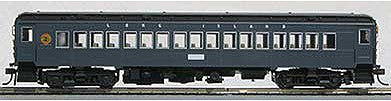 Con-Cor 1094120 HO Scale MP-54 Heavyweight Coach - Ready to Run -- Long Island #1630 (Goodfellow Gray, black; Dashing Dan Logo)