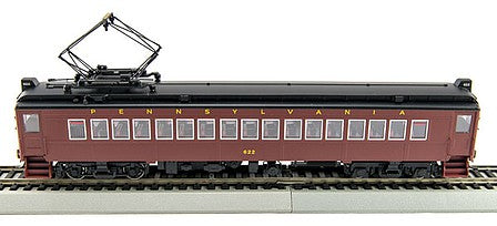 Con-Cor 1094783 HO Scale Electric MumP54 MU Coach w/Pantograph - Unpowered -- Pennsylvania Railroad #625 (Tuscan, black, Futura Lettering)
