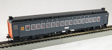 Con-Cor 1094786 HO Scale Electric MumP54 MU Coach w/Non-Operating 3rd Rail Shoe - Unpowered -- Long Island #4153 (Goodfellow, gray, black, Dashing Dan, aluminum Windows)