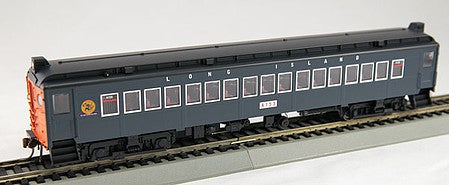Con-Cor 1094787 HO Scale Electric MumP54 MU Coach w/Non-Operating 3rd Rail Shoe - Unpowered -- Long Island #4155 (Goodfellow, gray, black, Dashing Dan, aluminum Windows)