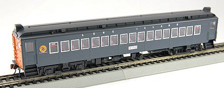 Con-Cor 1094788 HO Scale Electric MumP54 MU Coach w/Non-Operating 3rd Rail Shoe - Unpowered -- Long Island #4158 (Goodfellow, gray, black, Dashing Dan, aluminum Windows)