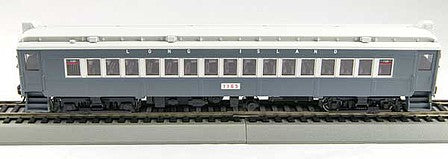 Con-Cor 1094790 HO Scale Electric MumP54 MU Coach w/Non-Operating 3rd Rail Shoe - Standard DC -- Long Island #1505 (Tichy, gray, black, white Window Stripe)