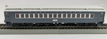 Con-Cor 1094794 HO Scale Electric MumP54 MU Coach w/Non-Operating 3rd Rail Shoe - Unpowered -- Long Island #1172 (Tichy, gray, black, white Window Stripe)