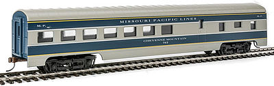 Con-Cor 1100018 HO Scale 72' Smooth-Side Diner - Ready to Run -- Missouri Pacific (gray, blue, silver)