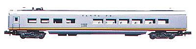 Con-Cor 11010 HO Scale 72' Smooth-Side Diner - Ready to Run -- Santa Fe "Valley Flyer" (silver, red, black, yellow)