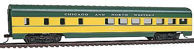 Con-Cor 11016 HO Scale 72' Smooth-Side Diner - Ready to Run -- Chicago North Western