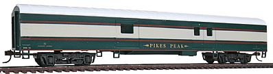 Con-Cor 1102013 HO Scale 72' Smooth-Side Baggage - Ready to Run -- Burlington Northern Executive Train (green, cream)