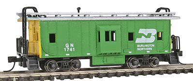 Con-Cor 125303 N Scale Bay Window Caboose -- Burlington Northern