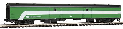 Con-Cor 140818 N Scale 85' Baggage Car -- Burlington Northern