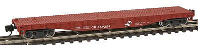 Con-Cor 14093 N Scale 50' Flatcar w/Stakes - Ready to Run -- Conrail