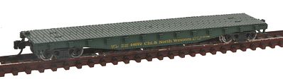 Con-Cor 14099 N Scale 50' Flatcar w/Stakes - Ready to Run -- Chicago & North Western