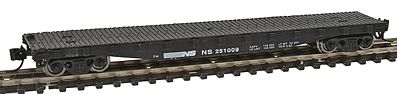 Con-Cor 14100 N Scale 50' Flatcar w/Stakes - Ready to Run -- Norfolk & Western