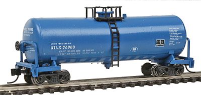 Con-Cor 14396 N Scale 40' Funnel-Flow Tank Car - Ready to Run -- URTX (blue)