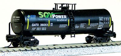 Con-Cor 14397 N Scale 40' Funnel-Flow Tank Car - Ready to Run -- Soy Power Biodiesel