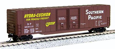 Con-Cor 14601 N Scale Greenville 60' Double-Door Boxcar - Ready to Run -- Southern Pacific (Boxcar Red, Hydra Cushion Markings)