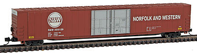 Con-Cor 14661 N Scale 85' 4-Door Hi-Cube Boxcar - Ready to Run w/Micro-Trains(R) Couplers -- Norfolk & Western