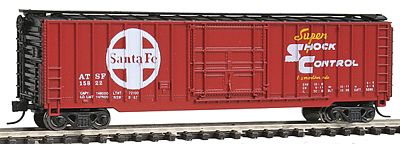 Con-Cor 147105 N Scale 50' Rib Box Car -- Santa Fe "Shock Control"