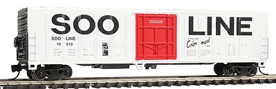 Con-Cor 14827 N Scale 57' Mechanical Reefer - Ready to Run -- Soo Line (white, black)