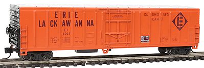 Con-Cor 14830 N Scale 57' Mechanical Reefer - Ready to Run -- Erie-Lackawanna (orange, black, white)