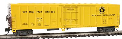 Con-Cor 14831 N Scale 57' Mechanical Reefer - Ready to Run -- Great Northern (yellow, Tuscan)