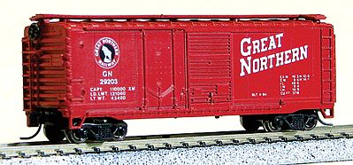 Con-Cor 15062 N Scale 40' Double Door Plywood Box Car -- Great Northern