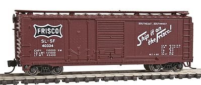 Con-Cor 15064 N Scale 40' Double Door Plywood Box Car -- St. Louis-San Francisco "Frisco"