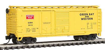 Con-Cor 15066 N Scale 40' Combination Door Box Car w/Plug & Sliding Door -- Green Bay & Western
