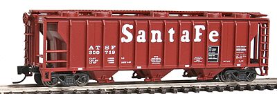 Con-Cor 15091 N Scale 40' Covered Hopper -- Santa Fe