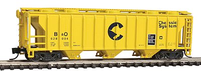 Con-Cor 15093 N Scale 40' Covered Hopper -- Chessie