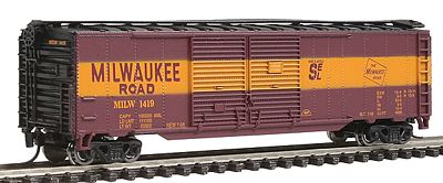 Con-Cor 15216 N Scale 50' Double-Door Express Box Car -- Miwlaukee Road