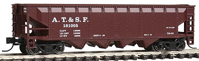 Con-Cor 175102 N Scale 75-Ton Four-Bay Hopper -- Atchison, Topeka & Santa Fe #1