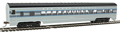 Con-Cor 190016 HO Scale 72' Smooth-Side Coach - Ready to Run -- New York Central "20th Century" Scheme