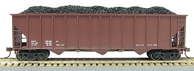 Con-Cor 19301 HO Scale Greenville 100-Ton 12-Panel 3-Bay Hopper - Ready to Run -- Data Only (Oxide Red)