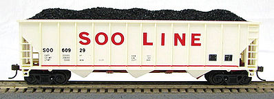 Con-Cor 19318 HO Scale Greenville 100-Ton 12-Panel 3-Bay Hopper - Ready to Run -- Soo Line