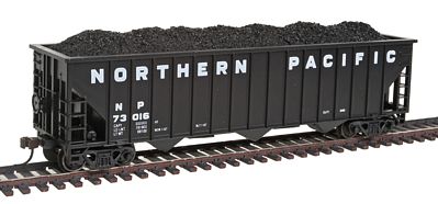 Con-Cor 19362 HO Scale Greenville 100-Ton 15-Panel 3-Bay Hopper w/Coal Load - Ready to Run -- Northern Pacific
