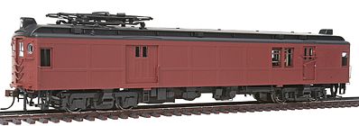Con-Cor 194521 HO Scale Electric Powered mP54 MU Baggage-Mail w/Pantograph - Standard DC -- Painted, Unlettered (PRR Post-War Tuscan, black Roof)