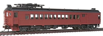 Con-Cor 194542 HO Scale Electric Powered mP54 MU Combine w/Pantograph - Standard DC -- Painted, Unlettered (Post-War Tuscan, black Roof)