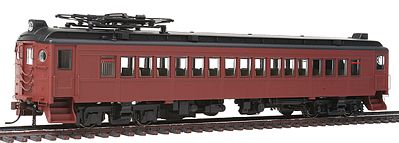 Con-Cor 194553 HO Scale Electric Non-Powered mP54 MU Coach w/Pantograph - Ready to Run -- Painted, Unlettered (Post-War Tuscan, black Roof)