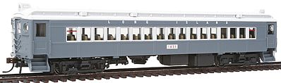 Con-Cor 194572 HO Scale Electric Non-Powered mP54 MU Coach, No Pantograph - Ready to Run -- Long Island Rail Road (gray)