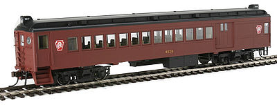 Con-Cor 194643 HO Scale Electric Non-Powered mP54 MU Combine, No Pantograph - Ready to Run -- Pennsylvania Railroad (Keystone Version; Post-War Tuscan, Black Roof)