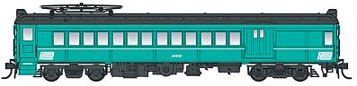 Con-Cor 194650 HO Scale Electric mP54 MU Combine w/Pantograph - Unpowered -- Penn Central (Scheme A: Jade Green, black; Large Low Logo & Stripe)