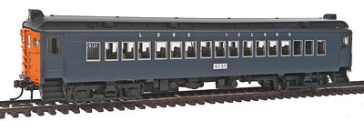 Con-Cor 194654 HO Scale mP54 MU Coach, No Pantograph - Standard DC -- Long Island (Slate Gray, orange Ends, Brunswick Green, No Dashing Dan Logo)