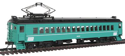 Con-Cor 194736 HO Scale mP54 MU Coach w/Pantograph - Unpowered -- Penn Central #662 (Scheme A, Jade Green,black, Large Low Logo & Stripe)