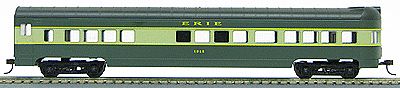 Con-Cor 19608 HO Scale 72' Smooth-Side Observation - Ready to Run -- Erie