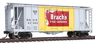 Con-Cor 197004 HO Scale GATX Airslide Covered Hopper 2-Pack Assembled -- Brach's Fine Candies