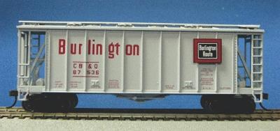 Con-Cor 197052 HO Scale GATX Airslide Covered Hopper Assembled -- Chicago, Burlington & Quincy