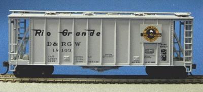 Con-Cor 197055 HO Scale GATX Airslide Covered Hopper Assembled -- Denver & Rio Grande Western