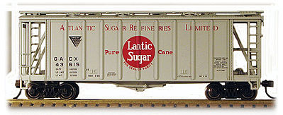 Con-Cor 197058 HO Scale GATX Airslide Covered Hopper Assembled -- Atlantic Sugar Refineries
