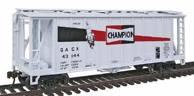 Con-Cor 197062 HO Scale GATX Airslide Covered Hopper Assembled -- Champion Spark Plugs