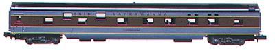 Con-Cor 198010 HO Scale 72' Smooth-Side Sleeper - Ready to Run -- Erie Lackawanna (gray, maroon, yellow)